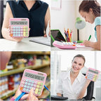 Pastel Aesthetic Desktop Electronic Calculator – Functional, Multi-Color Button Display for Home, Office, and School Use Premium Quality Single Deals™