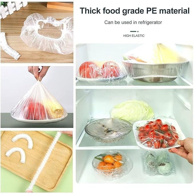 Single Deals™ Plastic Food Wraps (100 PC) [Premium Quality]