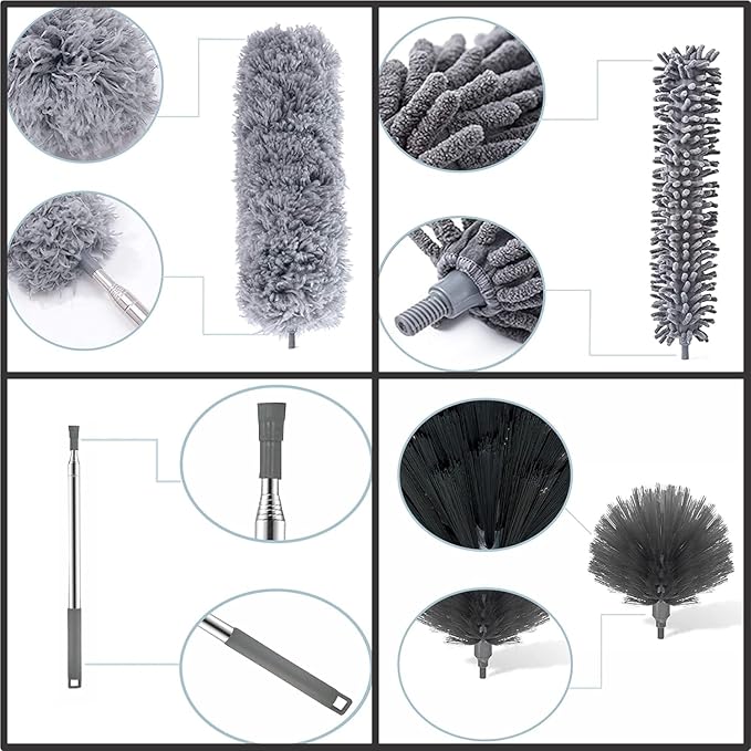 4 in 1 Microfiber Feather Duster – Sophisticated Maintenance Solution Premium Quality SingleDeals™