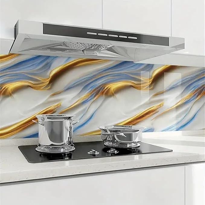 Decorative Self-Adhesive Waterproof Kitchen Wall Sticker – Premium Abstract Pattern, 60x200cm