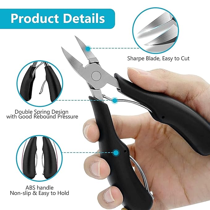 Heavy-Duty Nail Clipper Cutter - Professional Ingrown Toenail Nipper with Ergonomic Non-Slip Grip for Thick Nails Premium Quality Single Deals™