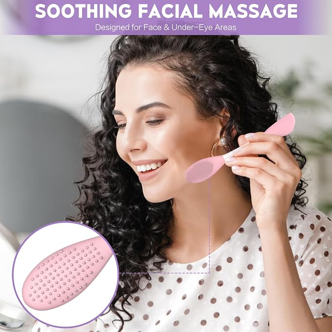 Dual-Ended Silicone Face Mask Brush – Multi-Functional Beauty Tool for Precision Application and Gentle Exfoliation Premium Quality Single Deals™
