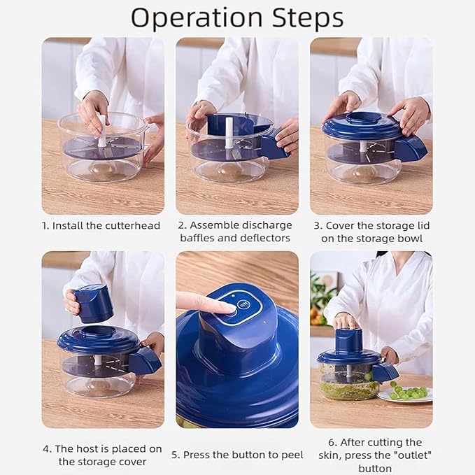 Single Deals™ Automatic Electric Garlic   Peeler Chopper [Premium Quality]