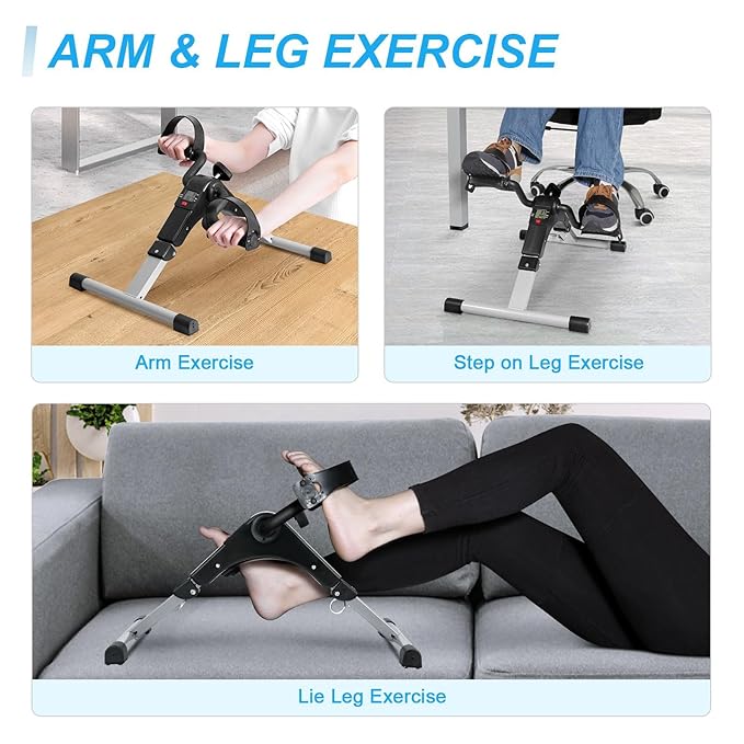 Compact Pedal Exerciser – Portable Mini Stationary Bike for Upper and Lower Body Toning Premium Quality Single Deals™