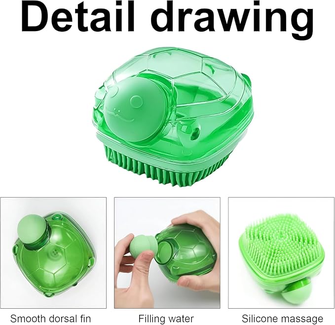 Transparent Turtle Bath Brush – Charming, Ergonomic Exfoliating Scrubber for Gentle Cleansing