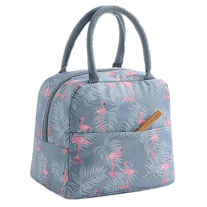 Single Deals™ Grey Flamingo Lunch Bag - Premium Quality