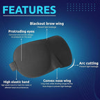 Contoured 3D Sleep Eye Mask – Ergonomic Blackout Aid for Travel and Rest