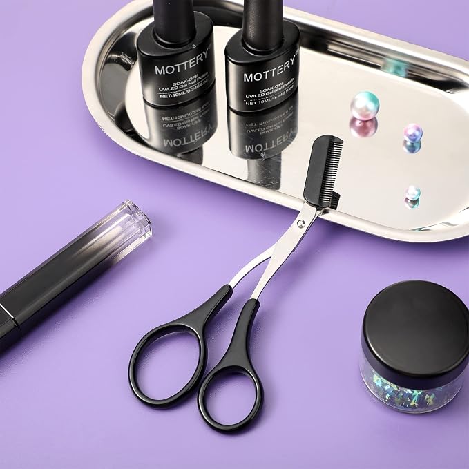 Precision Eyebrow Trimming Scissors with Integrated Comb – Ergonomic Grooming Tool for Sculpted Brows Premium Quality Single Deals™