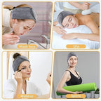ace Wash Headband (Grey) – Adjustable Soft Microfiber Spa Hairband for Skincare, Makeup Application, and Facial Routines Premium Quality Single Deals™