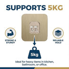 Single Deals™ Golden Adhesive Suction Hanger Sticker 7*7 0.40 mm Premium Quality