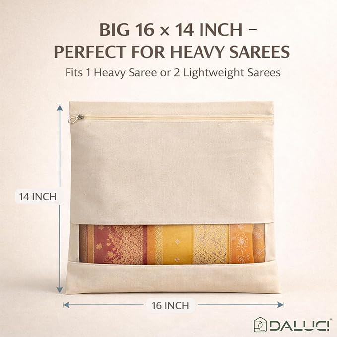 Single Deals™ Cotton Saree Cover - Premium Quality