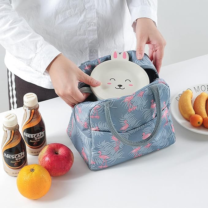 Single Deals™ Grey Flamingo Lunch Bag - Premium Quality