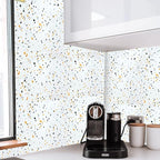 Decorative Self-Adhesive Waterproof Kitchen Wall Sticker – Modern Terrazzo Pattern, 60x200cm