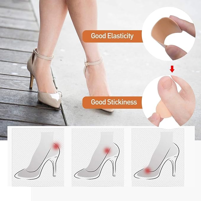 Anti-Blister Heel Protective Patch - 4 Pcs Soft Adhesive Cushion for Shoe Rub and Pain Relief Premium Quality Single Deals™