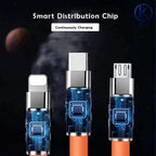 Premium 3-in-1 Universal Mobile Charging Cable – High-Performance Versatile Connectivity