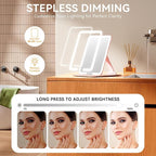 Premium Portable Lighted Travel Makeup Mirror – Compact, Foldable Vanity Mirror with Integrated LED Illumination
