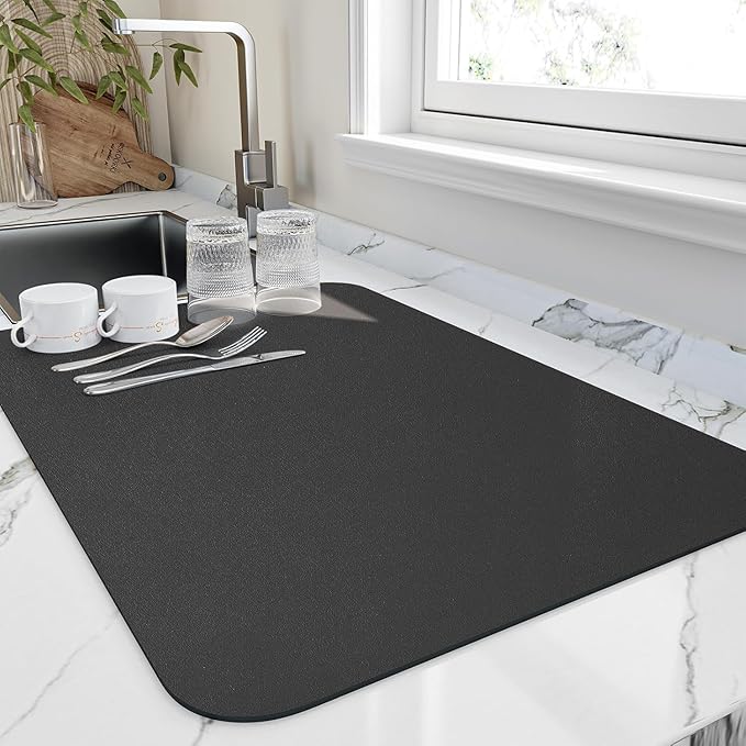 Large Kitchen Drying Mat (40x60cm) – Highly Absorbent, Non-Slip Countertop Protector for Ample Dish Storage Premium Quality Single Deals™
