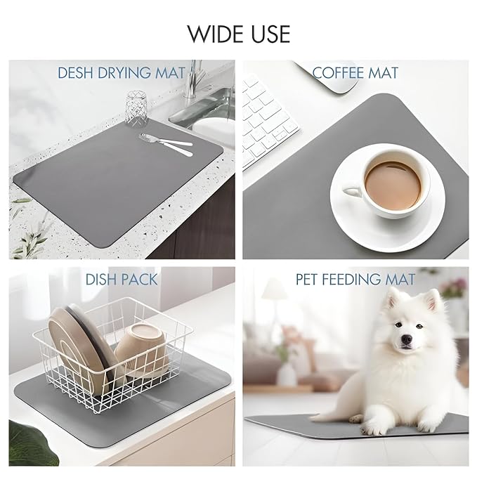 Versatile Kitchen Drying Mat (30x40cm) – Absorbent, Non-Slip Surface for Dish Drying and Countertop Protection Premium Quality Single Deals™