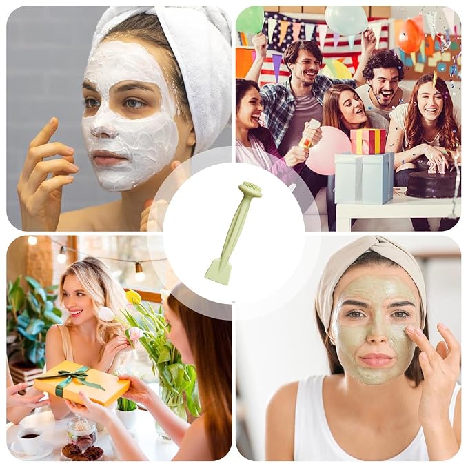 Silicone Facial Cleaning Brush – Dual-Purpose Beauty Tool for Targeted Application and Cleansing Premium Quality Single Deals™