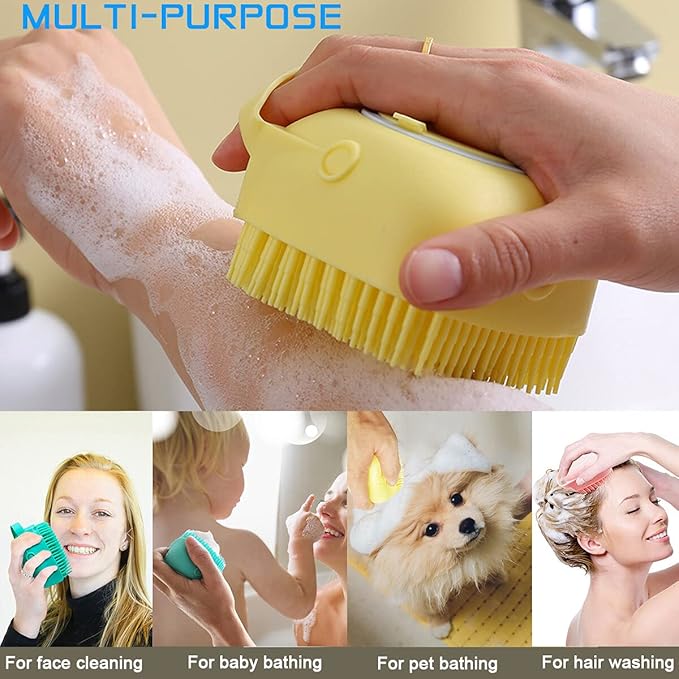 Silicone Body Bath Brush – Dispensing Scrubber for Convenient Cleansing and Exfoliation
