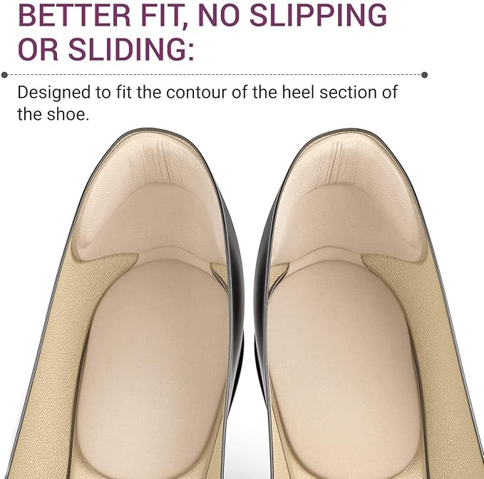 Universal Comfortable Shoe Fit Elastic Heel Pads - Adjustable, Anti-Slip Cushion Inserts for Men and Women, Perfect for Resizing and Pain Relief Premium Quality Single Deals™