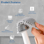 Silicone Push Toilet Brush with Drain Box – Sophisticated Maintenance Solution Premium Quality SingleDeals™