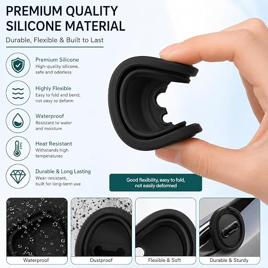 Premium Silicone Car Door Latch Protective Cover – Sophisticated Interior Enhancement