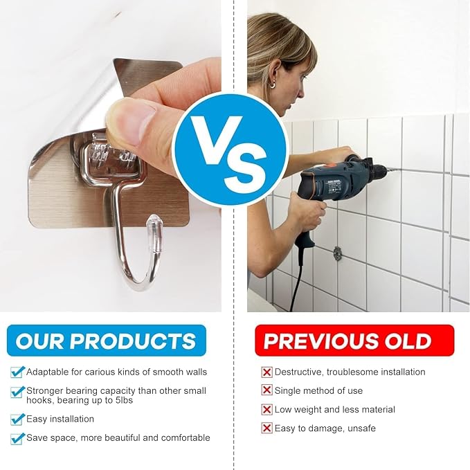 Single Deals™ 7 X 7 Black Large Hook Sticker