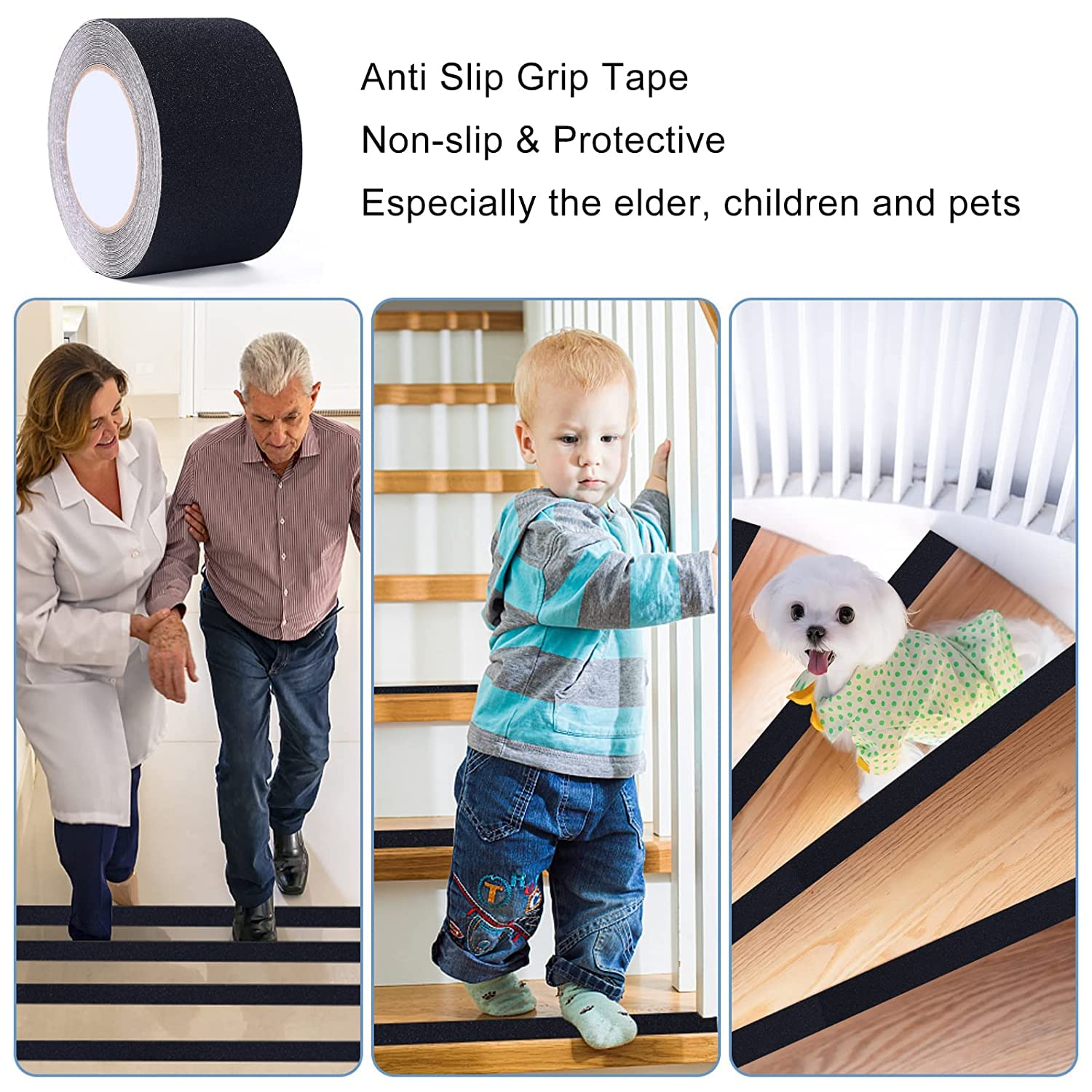 Single Deals™ Anti-slip Grip Tape Black  Dimensions: 5 cm x 5 m