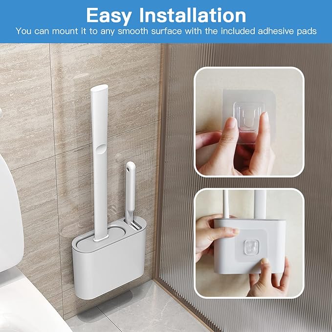 Wall-Hanging Toilet Brush Set  – Sophisticated Maintenance Solution Premium Quality SingleDeals™