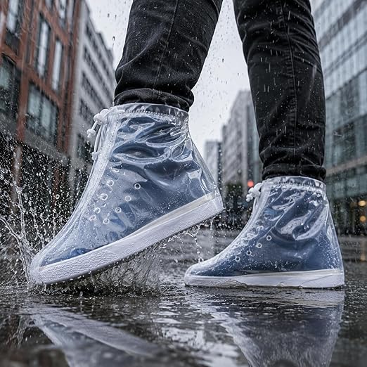 Waterproof Non-Slip Shoe Covers – Reusable Protective Rain Boots for Men and Women, Available in Large Sizes Premium Quality Single Deals™