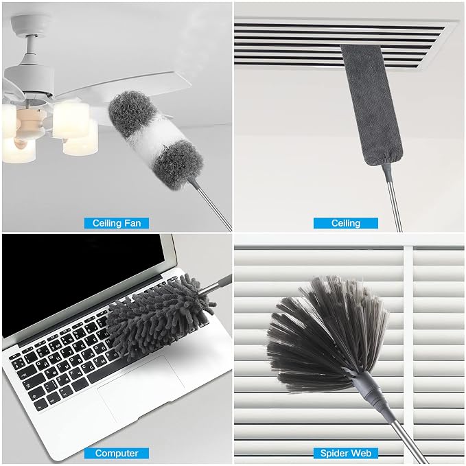 4 in 1 Microfiber Feather Duster – Sophisticated Maintenance Solution Premium Quality SingleDeals™