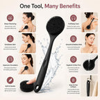 2-in-1 Premium Silicone Bath Brush – Long-Handle Exfoliating Scrubber for Deep Cleansing and Skin Wellness
