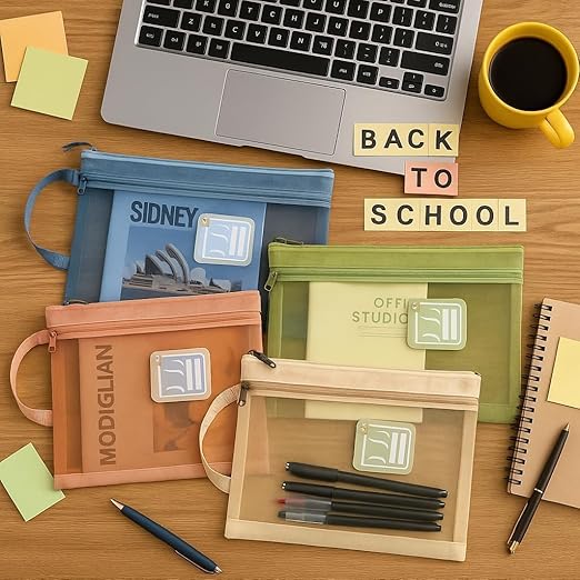 A4 Double Layer Document Bag – Transparent, Multi-Compartment Zipper Pouch for Efficient Organization and Storage Premium Quality Single Deals™