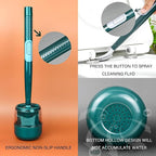 Silicone Push Toilet Brush with Holder – Sophisticated Maintenance Solution Premium Quality SingleDeals™