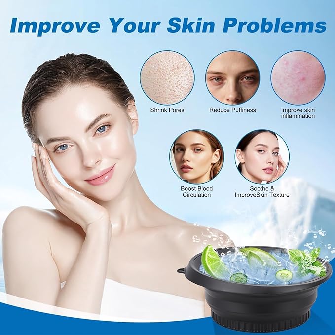 Silicone Ice Facial Bowl – Versatile Beauty Tool for Refreshing Skin Treatments