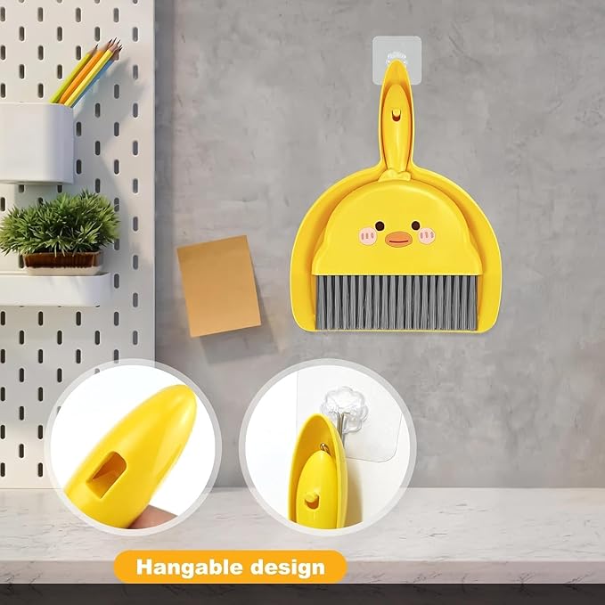 Premium Mini Dustpan and Broom Set – Whimsical, Compact Cleaning Solution for Desktop and Small Spaces