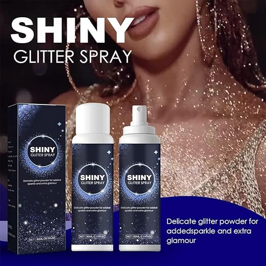 Shiny Glitter Body & Hair Spray – 60ml Illuminating Mist for Radiant Glamour Premium Quality Single Deals™