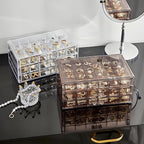 Single Deals™ 3 Drawers 24 Grid Acrylic Jewellery Box - Premium Quality
