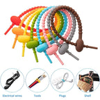 Single Deals™  Reusable Silicone Zip Ties Bag Clip [Premium Quality]  Set Of 5 Pcs
