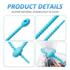 Single Deals™  Reusable Silicone Zip Ties Bag Clip [Premium Quality]  Set Of 5 Pcs