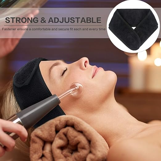 Face Wash Headband (Black) – Adjustable Soft Microfiber Spa Hairband for Skincare, Makeup Application, and Facial Routines Premium Quality Single Deals™ (Copy) (Copy)
