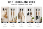 Single Deals™ 2 in 1 Self Adhesive Kitchen Wall Hooks (black colour) Premium Quality