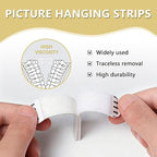 Single Deals™ Adhesive Hook and Loop Hanging Strips Picture And Frame Hanging Strips