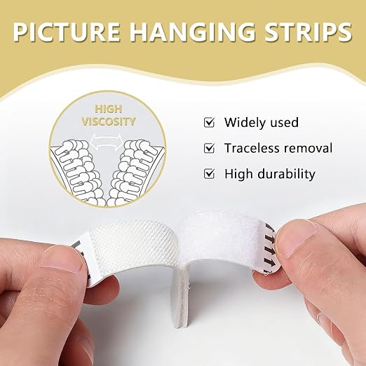 Single Deals™ Adhesive Hook and Loop Hanging Strips Picture And Frame Hanging Strips