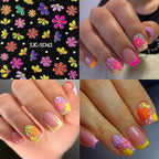 Decorative Floral Nail Art Sticker Sheets – Vibrant Adhesive Decals for Artistic Manicure Styling Premium Quality Single Deals™