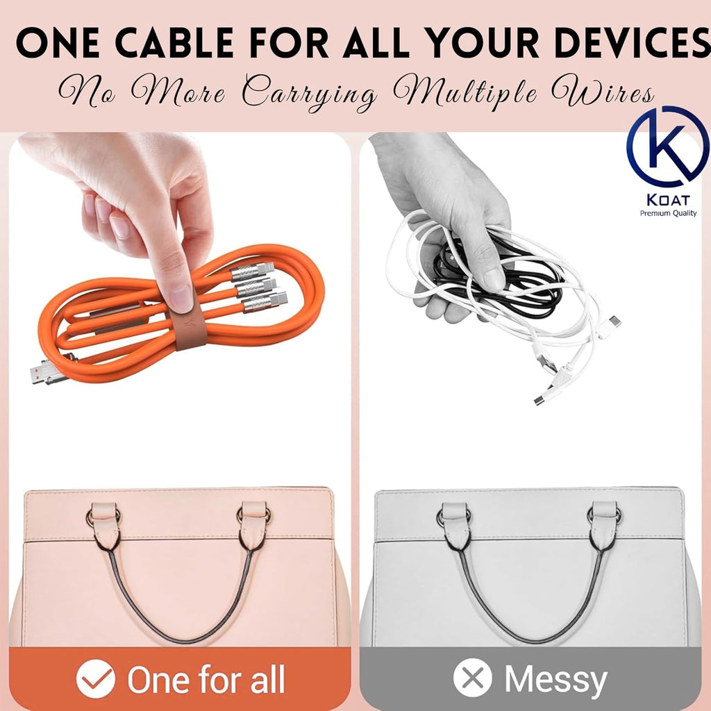 Premium 3-in-1 Universal Mobile Charging Cable – High-Performance Versatile Connectivity