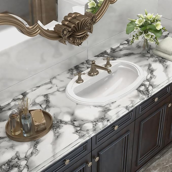 Decorative Self-Adhesive Waterproof Kitchen Wall Sticker – Premium Marble Finish, 60x200cm