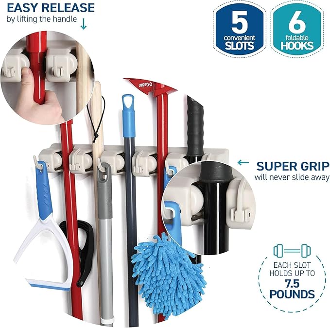 Single Deals™ Broom Holder