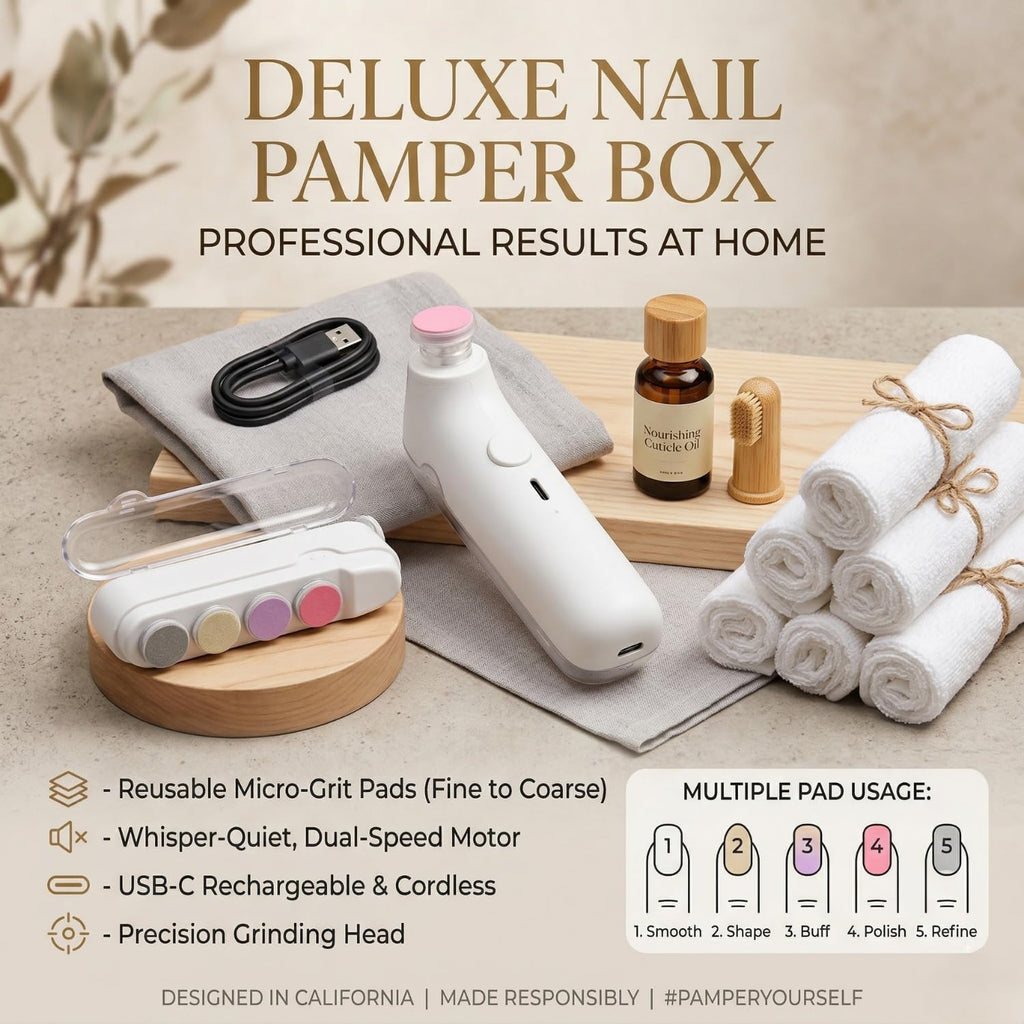 Electric Baby Nail Trimmer - Safe & Silent Infant Nail File with Gentle Grinding Heads for Newborns and Toddlers Premium Quality Single Deals™